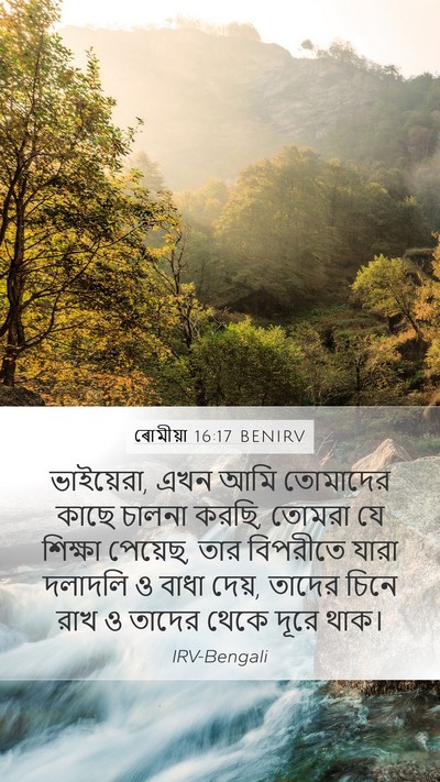 ৰোমীয়া 16:17 BENIRV Bible Verse Image