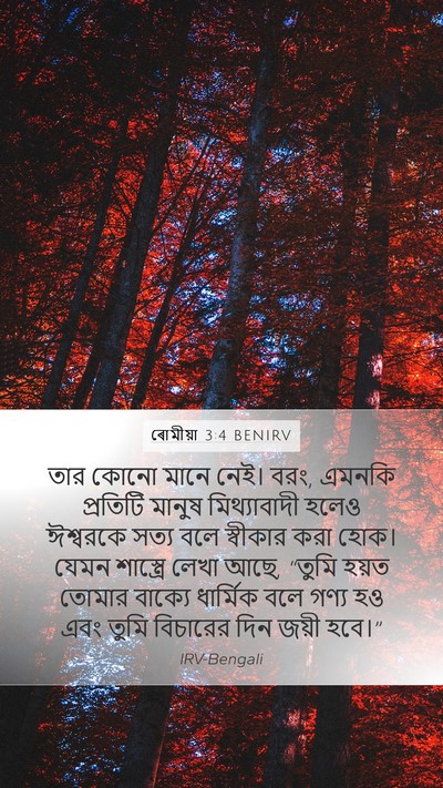 ৰোমীয়া 3:4 BENIRV Bible Verse Image