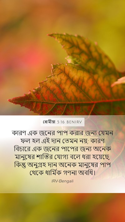 ৰোমীয়া 5:16 BENIRV Bible Verse Image
