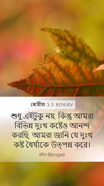 ৰোমীয়া 5:3 BENIRV Bible Verse Image