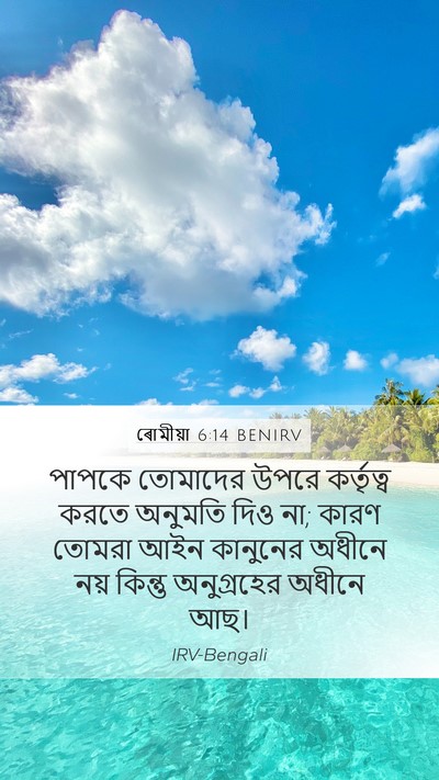 ৰোমীয়া 6:14 BENIRV Bible Verse Image