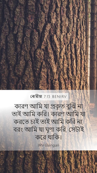 ৰোমীয়া 7:15 BENIRV Mobile Phone Wallpaper - কারণ আমি যা প্রকৃত - Mobile Bible Verse Wallpaper